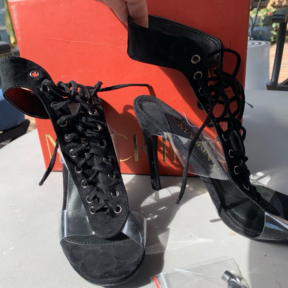 Mackin J black strappy heels - Picture 2 of 2